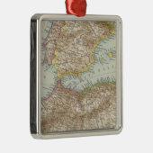 西部の地中海のな地図 メタルオーナメント (右)