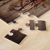 西部の夢のキャッチャーの原産のアメリカインディアンのオオカミ ジグソーパズル (側面)