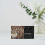 西部の夢のキャッチャーの原産のアメリカインディアンのオオカミ 名刺 (スタンド正面)