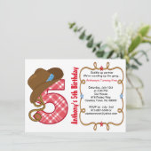 西部の大きい5人の男の子の誕生日の招待状 招待状 (スタンド正面)