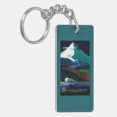 西部の太平洋カリフォルニア薄地のヴィンテージポスター キーホルダー (正面左)