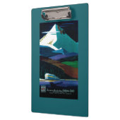 西部の太平洋カリフォルニア薄地のヴィンテージポスター クリップボード (左)