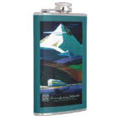 西部の太平洋カリフォルニア薄地のヴィンテージポスター フラスク (右)