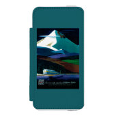 西部の太平洋カリフォルニア薄地のヴィンテージポスター INCIPIO iPhoneウォレットケース (フォリオ 正面)