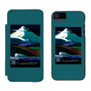 西部の太平洋カリフォルニア薄地のヴィンテージポスター iPhone SE/5/5sウォレットケース
