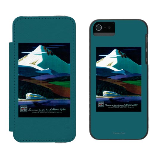 西部の太平洋カリフォルニア薄地のヴィンテージポスター INCIPIO iPhoneウォレットケース (並び)