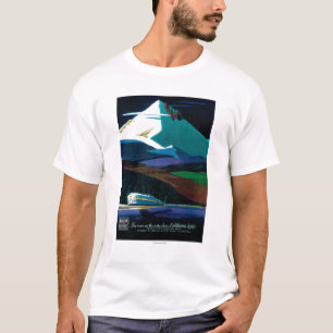 西部の太平洋カリフォルニア薄地のヴィンテージポスター Tシャツ