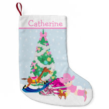 西部の女性のカーボーイのベビーのクリスマスツリー場面