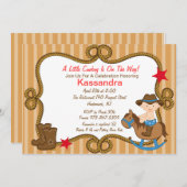 西部の小さいカウボーイのベビーシャワーの招待状 招待状 (正面/裏面)