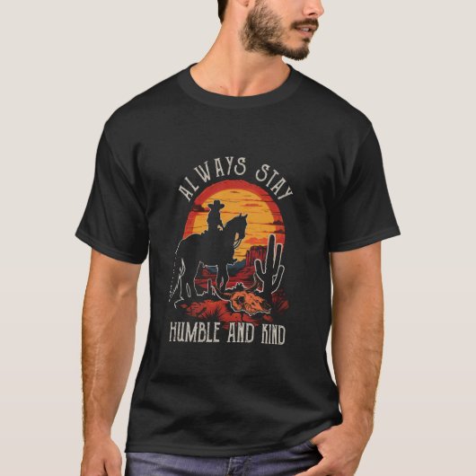西部の山々ライディの謙虚さと優しさ Tシャツ (正面)
