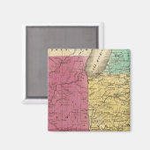 西部の州とアッパー・ミシガンのインセットマップ マグネット (正面/裏面)