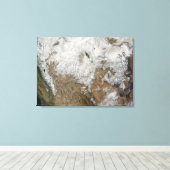 西部の州の衛星表統一された示 キャンバスプリント (インサイチュ (ウッドフロア))