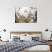 西部の州の衛星表統一された示 キャンバスプリント (インサイチュ (寝室))