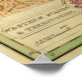 西部の州、領土 ポスター (角)