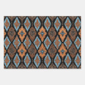 西部の工具で作られたタンレザー　ターコイズ　3点セット ラッピングペーパーシート (正面)