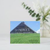 西部の平野の納屋の広告 ポストカード (スタンド正面)