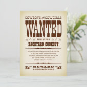 西部の望まれたポスターパーティの招待状 招待状 (スタンド正面)