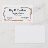 西部の望まれた印のスタイルの名刺 名刺 (正面/裏面)