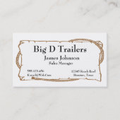 西部の望まれた印のスタイルの名刺 名刺 (正面)