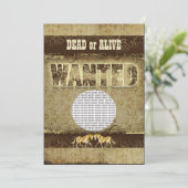 西部の望まれた死んだ生きた写真の挿入物 招待状 (スタンド正面)