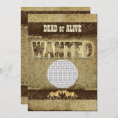 西部の望まれた死んだ生きた写真の挿入物 招待状 (正面/裏面)