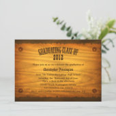 西部の木製の穀物の卒業パーティーの発表 招待状 (スタンド正面)
