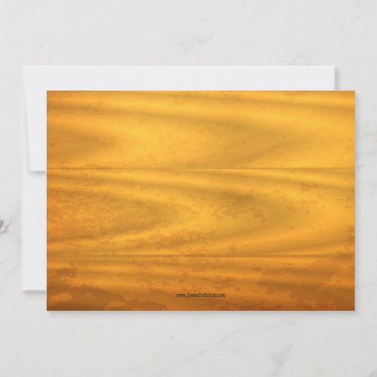 西部の木製の穀物の卒業パーティーの発表 招待状 (裏面)