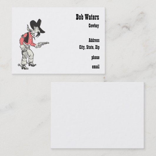 西部の法執行官 名刺 (正面/裏面)