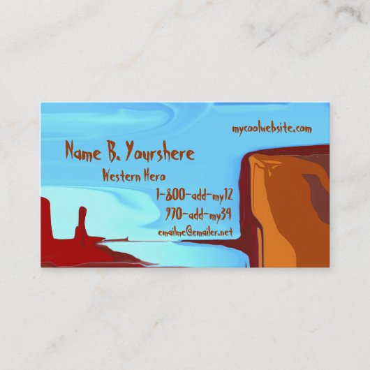 西部の生命色の名刺 名刺 (正面)