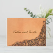 西部の用具を使われた結婚式招待状 招待状 (スタンド正面)