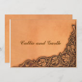 西部の用具を使われた結婚式招待状 招待状 (正面/裏面)