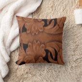 西部の用具を使われた革プリントは記述を見ます クッション (ブランケット)