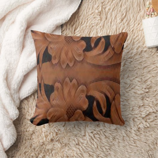 西部の用具を使われた革プリントは記述を見ます クッション (ブランケット)