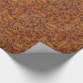 西部の用具を使われた革プリント ラッピングペーパー (角)
