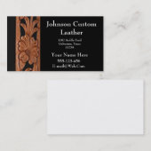 西部の用具を使われた革名刺のテンプレート 名刺 (正面/裏面)