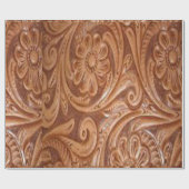 西部の用具を使われた革花のギフトの包装紙 ラッピングペーパー (フラット)