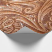 西部の用具を使われた革花のギフトの包装紙 ラッピングペーパー (角)