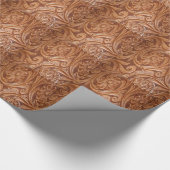 西部の用具を使われた革花のギフトの包装紙 ラッピングペーパー (角)