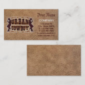 西部の用具を使われた革都市カウボーイ 名刺 (正面/裏面)