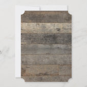 西部の田舎の納屋の木の素朴な企業のパーティー 招待状 (裏面)