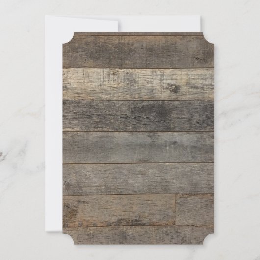 西部の田舎の納屋の木の素朴な企業のパーティー 招待状 (裏面)