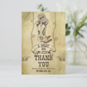 西部の田舎の結婚式サンキューカード サンキューカード (スタンド正面)