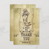 西部の田舎の結婚式サンキューカード サンキューカード (正面/裏面)