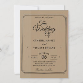 西部の田舎の結婚式招待状 招待状
