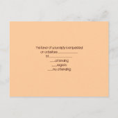 西部の田舎の農家結婚の対応RSVP インビテーションポストカード (裏面)