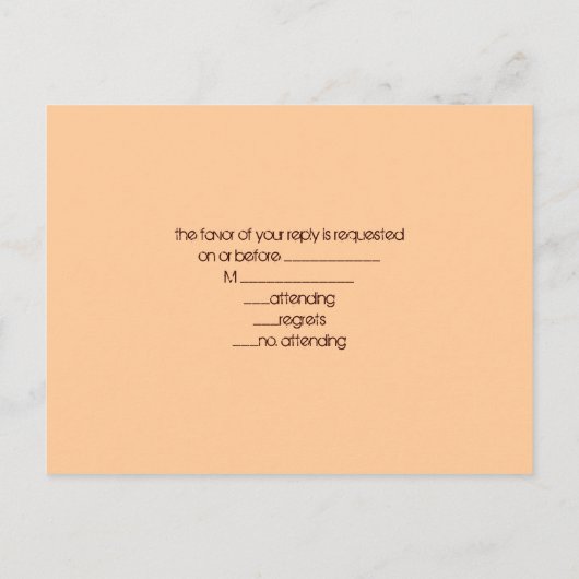 西部の田舎の農家結婚の対応RSVP インビテーションポストカード (裏面)