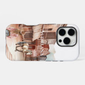西部の町の女の子の馬 iPhoneケース (裏面横)