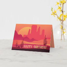 西部の砂漠の風景 カスタムバースデー