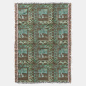 西部の祈るカウボーイのプリントのブランケット スローブランケット (正面縦)