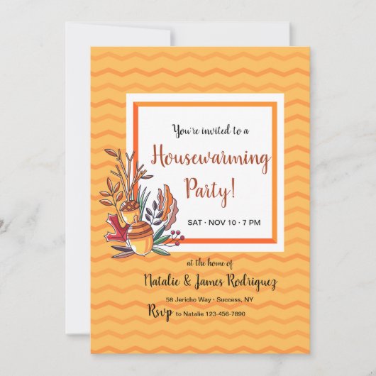 西部の秋の招待状 招待状 (正面)